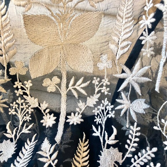 Anthropologie Varun & Nidhika Lace Pleats Sleeveless Top Blue size Medium - Picture 11 of 13